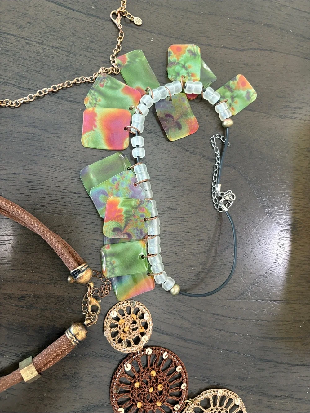 Boho Mixed-Color Statement Necklace Collection - Multi - Picture 8 of 10